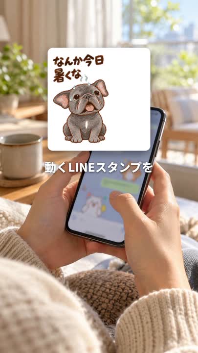 Instagram のリールの見本「絵を描かずに動くLINEスタンプを作る手順」