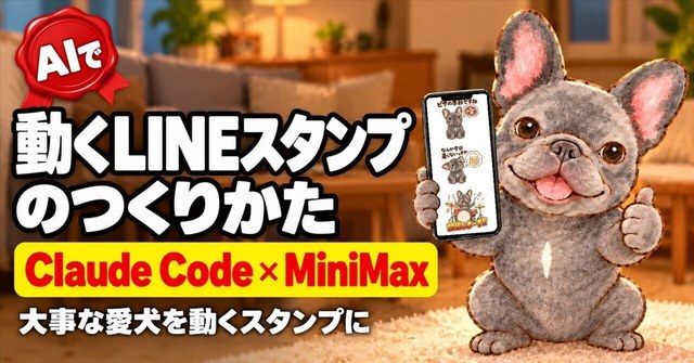 note の記事「動くLINEスタンプのつくりかた」の見出し画像